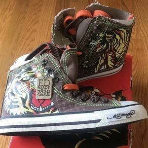 NWT Ed Hardy Kids Highrise Chocolate Canvas